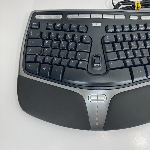 Microsoft Natural Ergonomic USB Wired Keyboard 4000 V1.0 Black KU-0462 TESTED - Picture 2 of 10